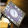 Gilded Silver And Translucent Enamel Desk Clock